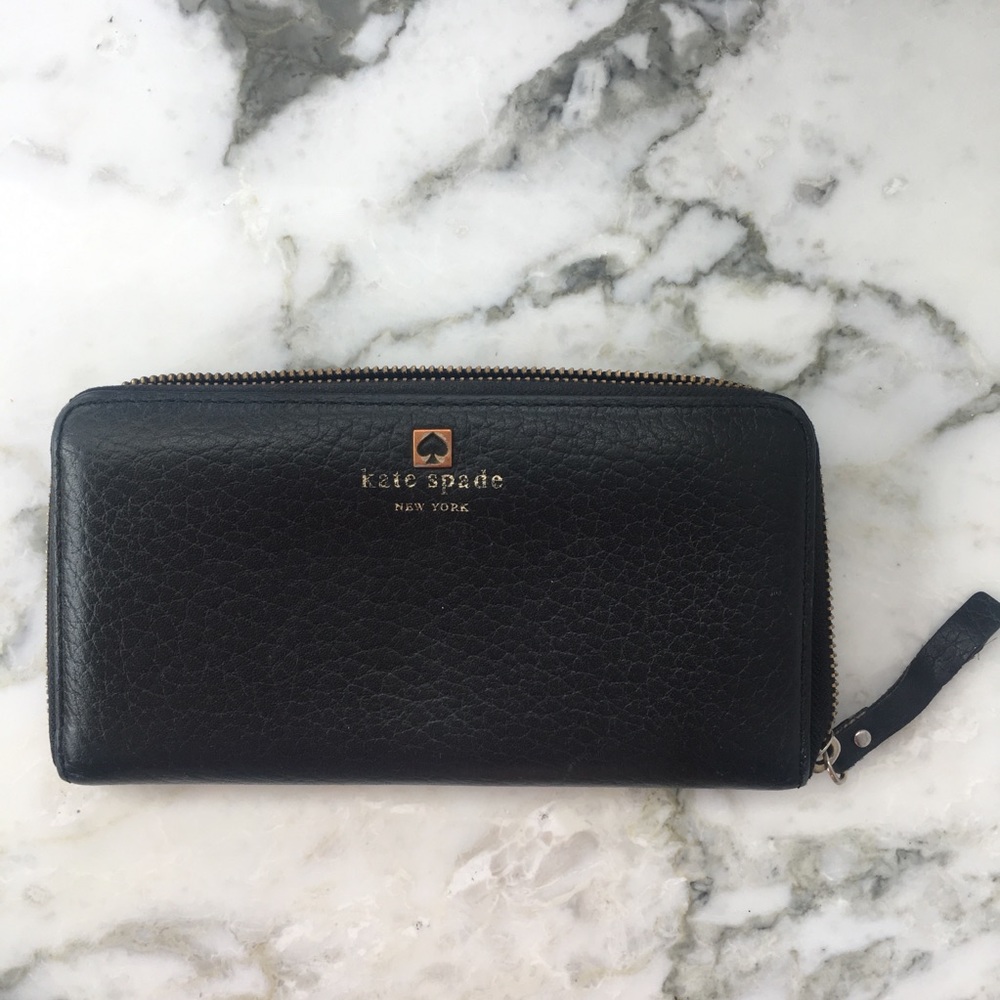 KATE SPADE textured leather wallet